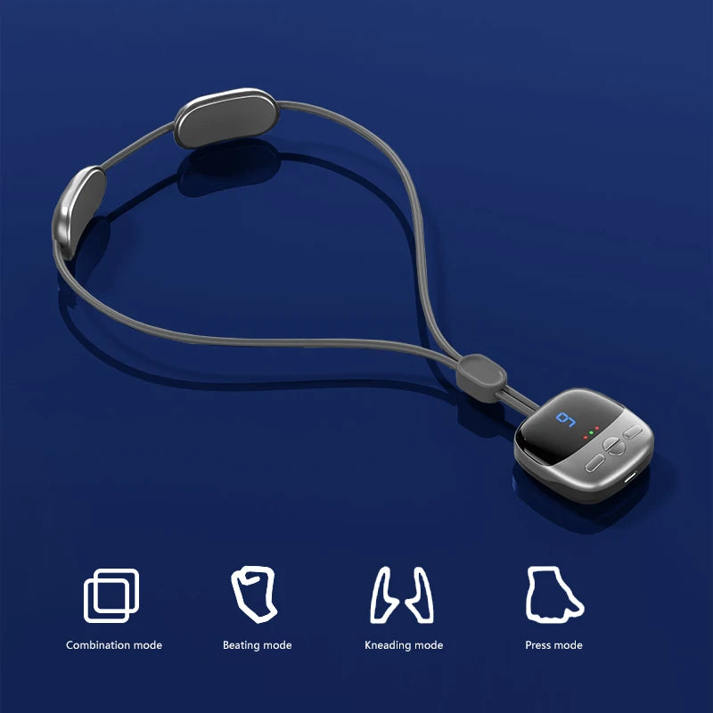 Smart Cervical Massager System - 5 Frequency Modes with Ergonomic Wrap Design for Office &amp; Travel