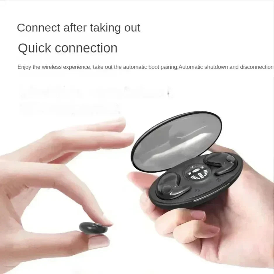 HiFi Stereo Sports Wireless Headsets Mini Bluetooth 5.3 Earphones ENC Noise Cancelling Earbuds Invisible Sleep Headphones