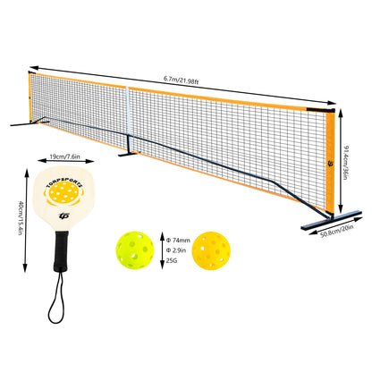 Portable Pickleball Net Set with 4 Pickleball Paddles Outdoor Pickleballs and Carry Bag also suitable for badminton, tennis