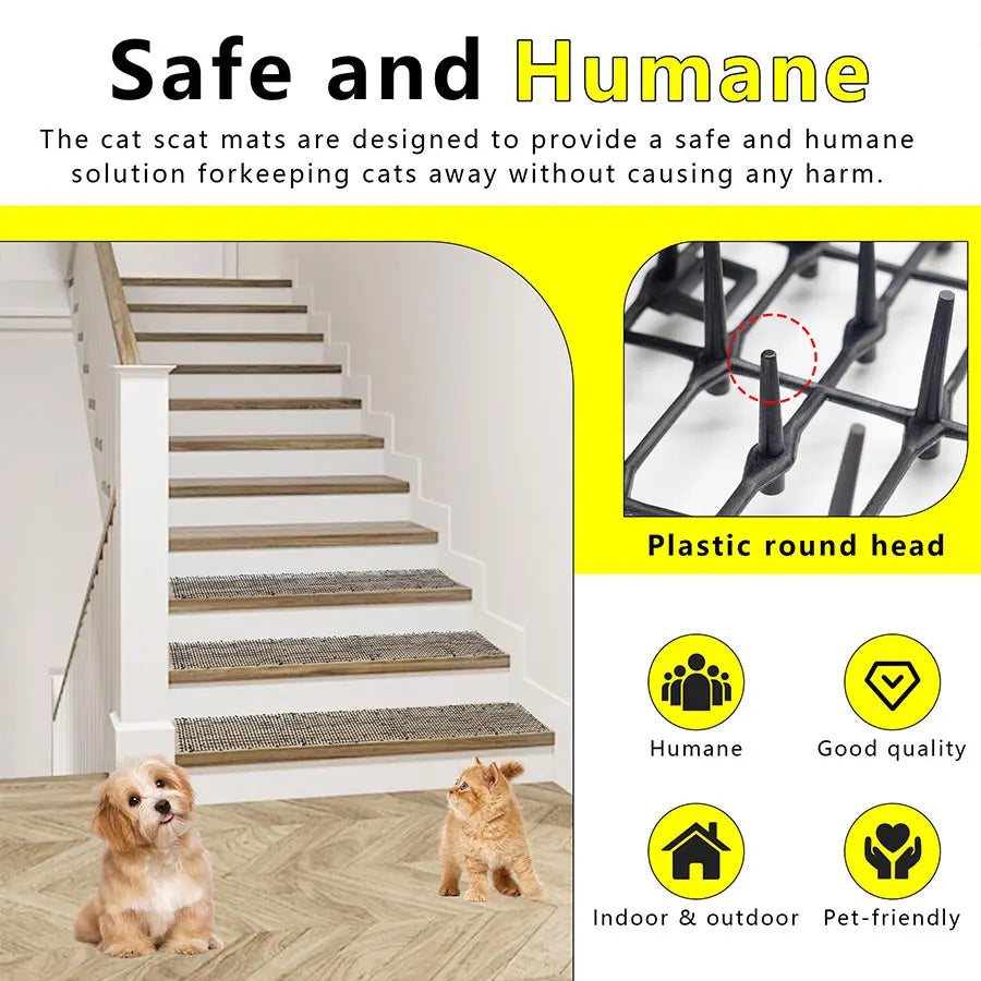 Scat Mat for Cats with Spikes Cat Repellent Dog Digging Deterrent Pad for Indoor Outdoor Sofa Garden Flowerbeds Garden Supplies