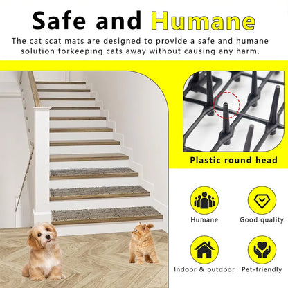 Scat Mat for Cats with Spikes Cat Repellent Dog Digging Deterrent Pad for Indoor Outdoor Sofa Garden Flowerbeds Garden Supplies