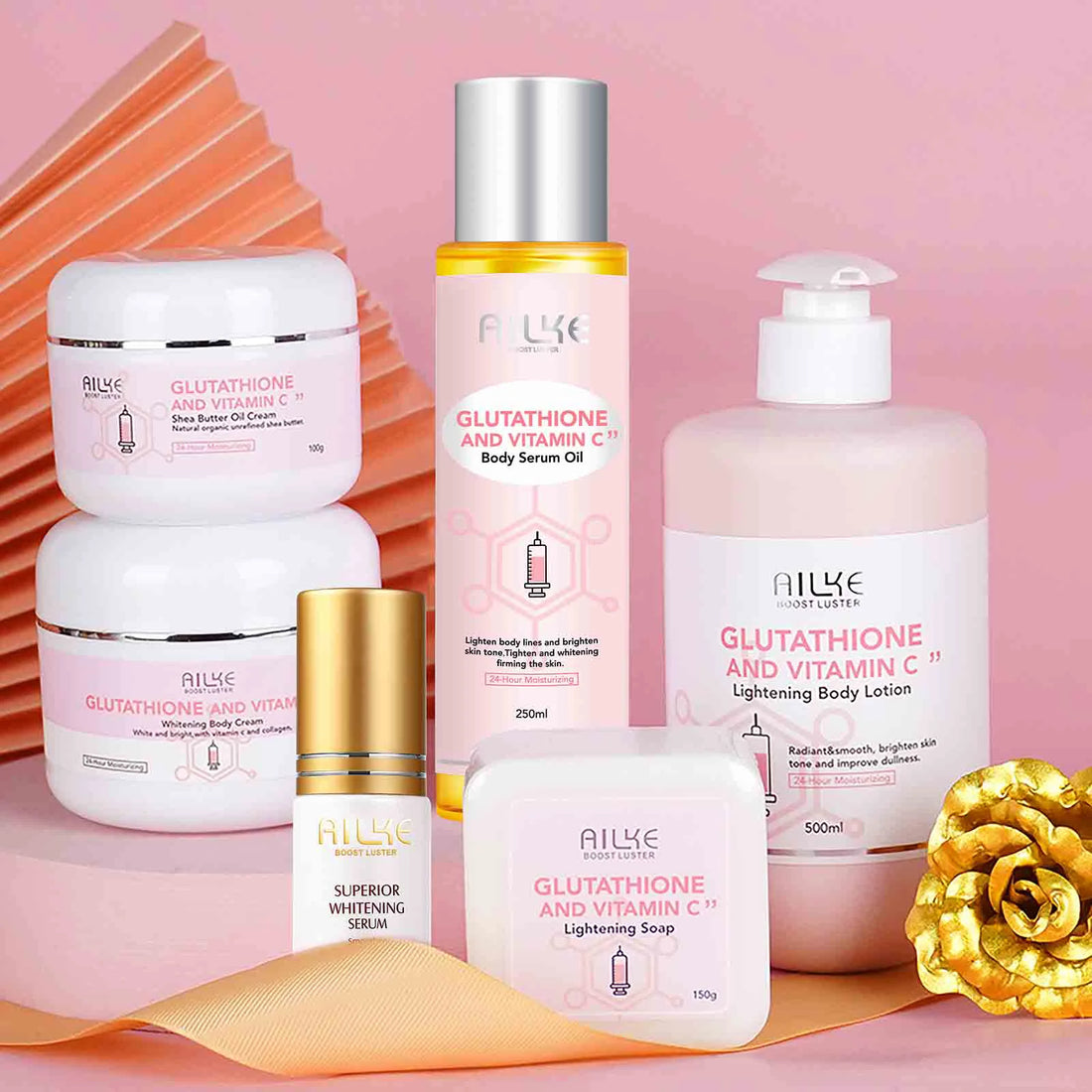 AILKE Vitamin C Cream, Hydration &amp; Brightening Lotion, Improve Dull Skin, Clean Skin, Glowing Beauty Face &amp; Body Care