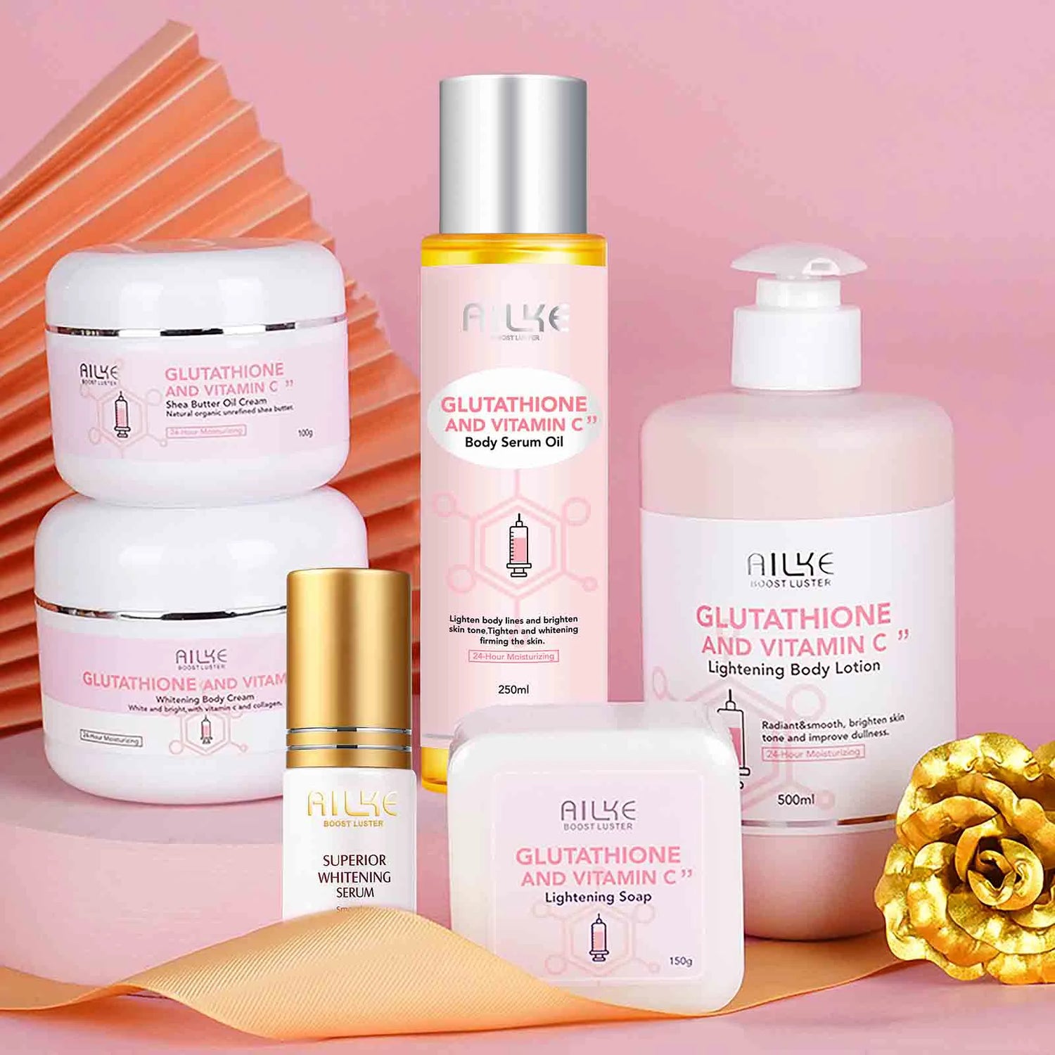 AILKE Vitamin C Cream, Hydration &amp; Brightening Lotion, Improve Dull Skin, Clean Skin, Glowing Beauty Face &amp; Body Care