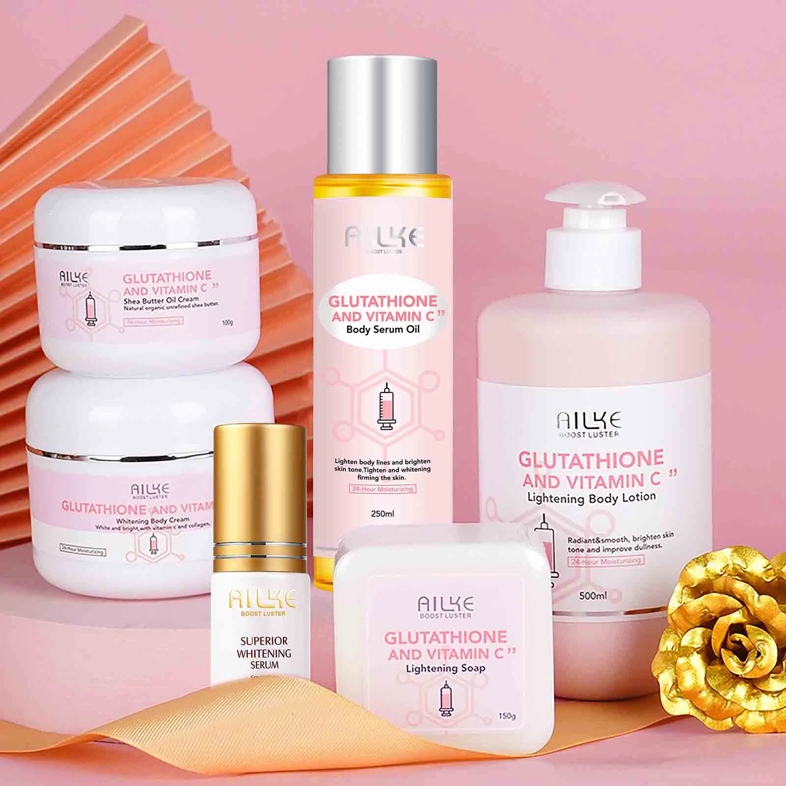 AILKE Vitamin C Cream, Hydration &amp; Brightening Lotion, Improve Dull Skin, Clean Skin, Glowing Beauty Face &amp; Body Care