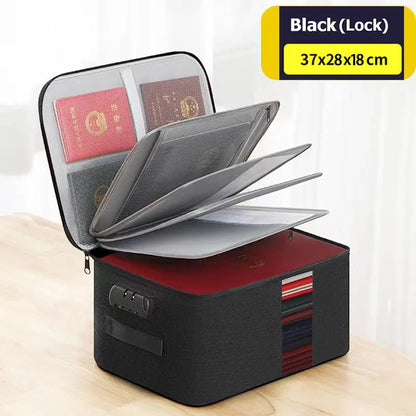 Document Storage Bag Multi-layer Large Capacity File bag Password Briefcase Organize Pouch Accessories Supplies