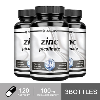 Zinc Picolinate Capsules - Boosts Immune Support, Sleep &amp; Energy