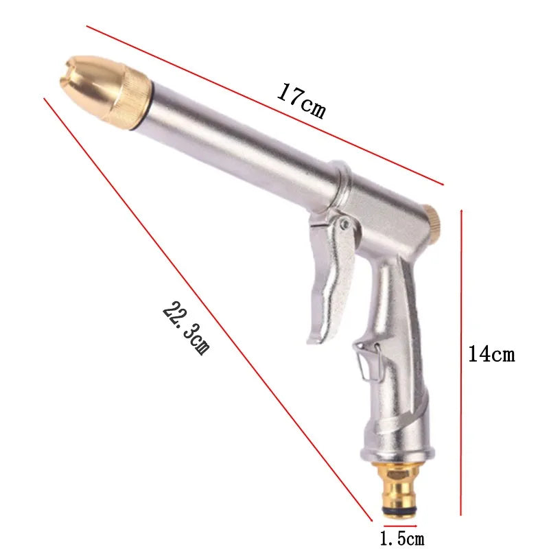 Dropshipping Garden Water Gun Sprinkler Hose Nozzle High Pressure Car Wash Metal Water Spray Guns Watering Irrigation Tools