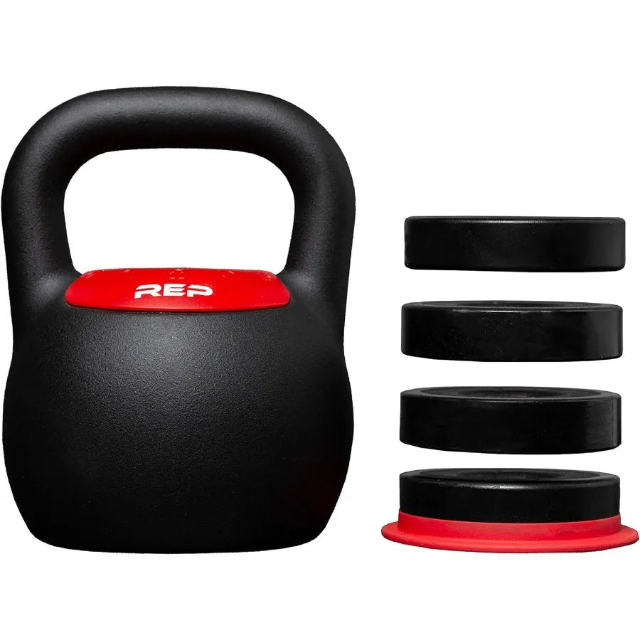 40LB Fitness Adjustable Kettlebell | Weight Set for Home Gym | Strength Training Equipment for Men &amp; Women | Compact Steel Bell