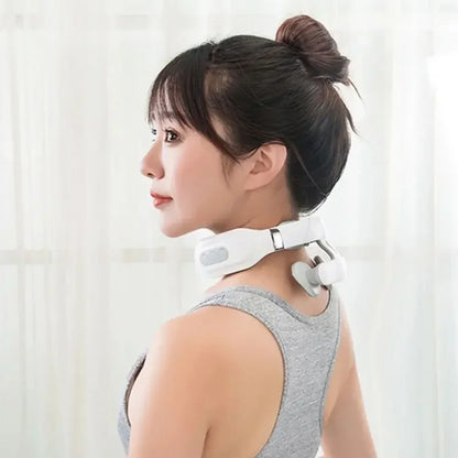 Back Neck Massage Instrument Intelligent Electric, Rechargeable, Heating, Hot Pressing, Magnetic Pulse Neck Massage Instrument