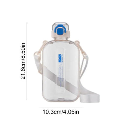 Travel Portable Bottle, 750ml Flat Water Bottle For Camping, Outdoor Hiking Straight Drinking Kettle, Saving Storage Bag Space