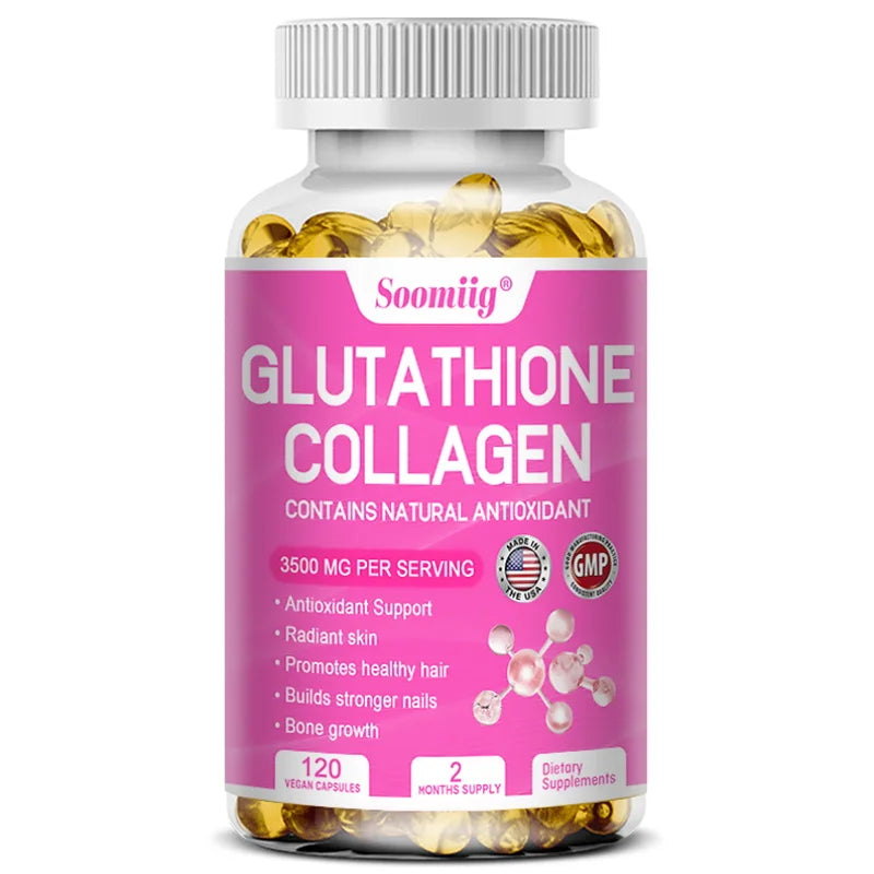 Collagen with Glutathione, Advanced Hydrolyzed Formula for Optimal Absorption, Skin, Hair, Nails &amp; Joints, Natural Antioxidant