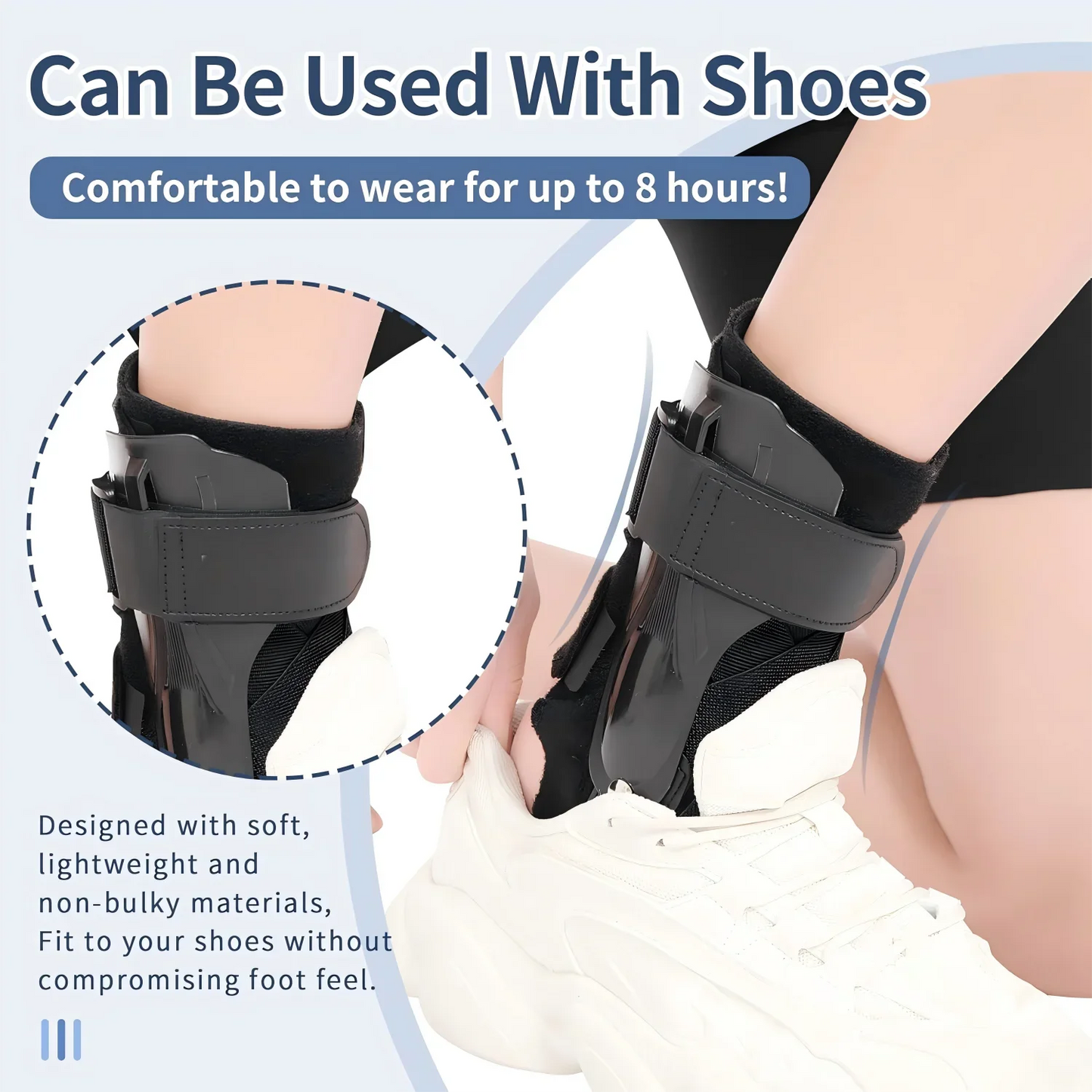 1/2PCS Ankle Brace Support with Side Stabilizers for Sprained Ankle Men Women Ankle Splint Stabilizer Recovery Tendonitis