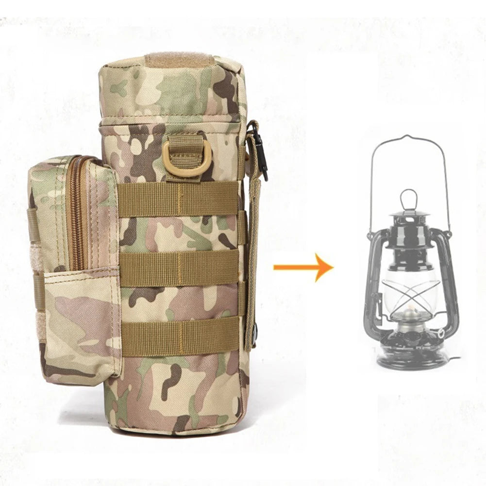 Molle Water Bottle Bag Portable Bottle Pouch Holder Portable Kettle Carrier for Outdoor Camping Hiking Fishing