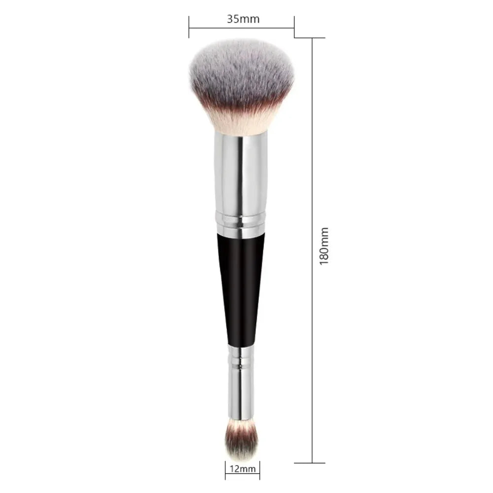 Rounded Taperd Dual-ended Foundation Brush Short Hair Flawless Makeup Brushes Dual-purpose Makeup Brush for Liquid Cream Powder