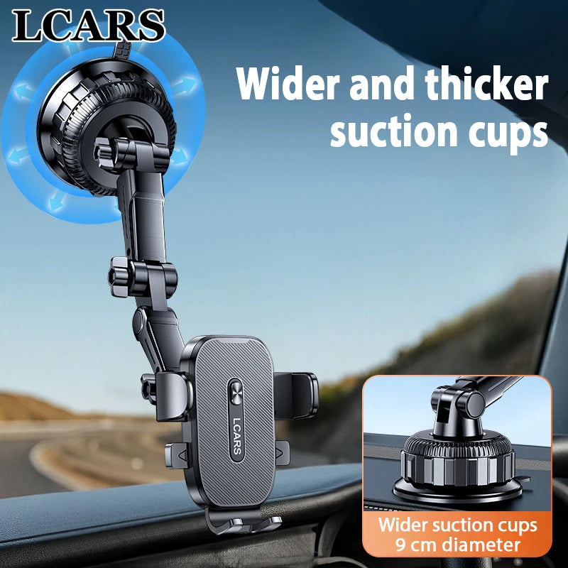 New Car Phone Mount Stable Anti Vibration Suction Cup Stand Rotatable Universal Dashboard Holder for Pickup Truck SUV