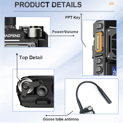 BAOFENG UV-25M Ham Radio High Powerful Tactical Walkie Talkie Full Band 10W Type-C 999CH 2 Way Radio BAOFENG NEW Upgrade UV-25