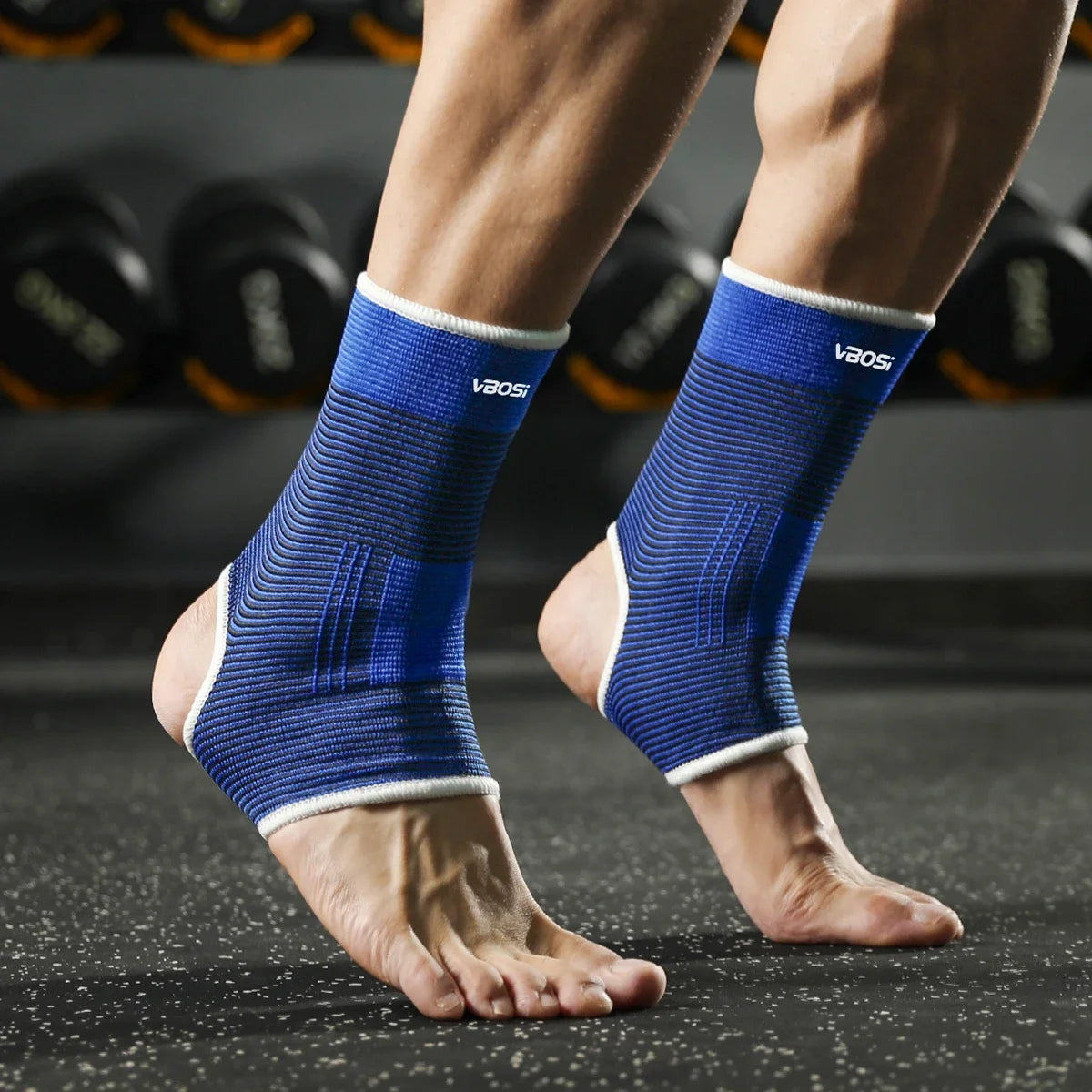 1Pair Multi-Sport Ankle Brace Knitted Breathable Compression Support for Basketball Football Gym Running Stability Protector