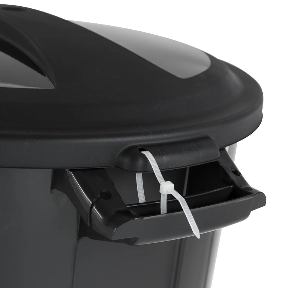 20 Gallon Heavy Duty Plastic Garbage Can with Click Lock Lid Portable Indoor Outdoor Waste Container Sturdy Handles Easy Lift