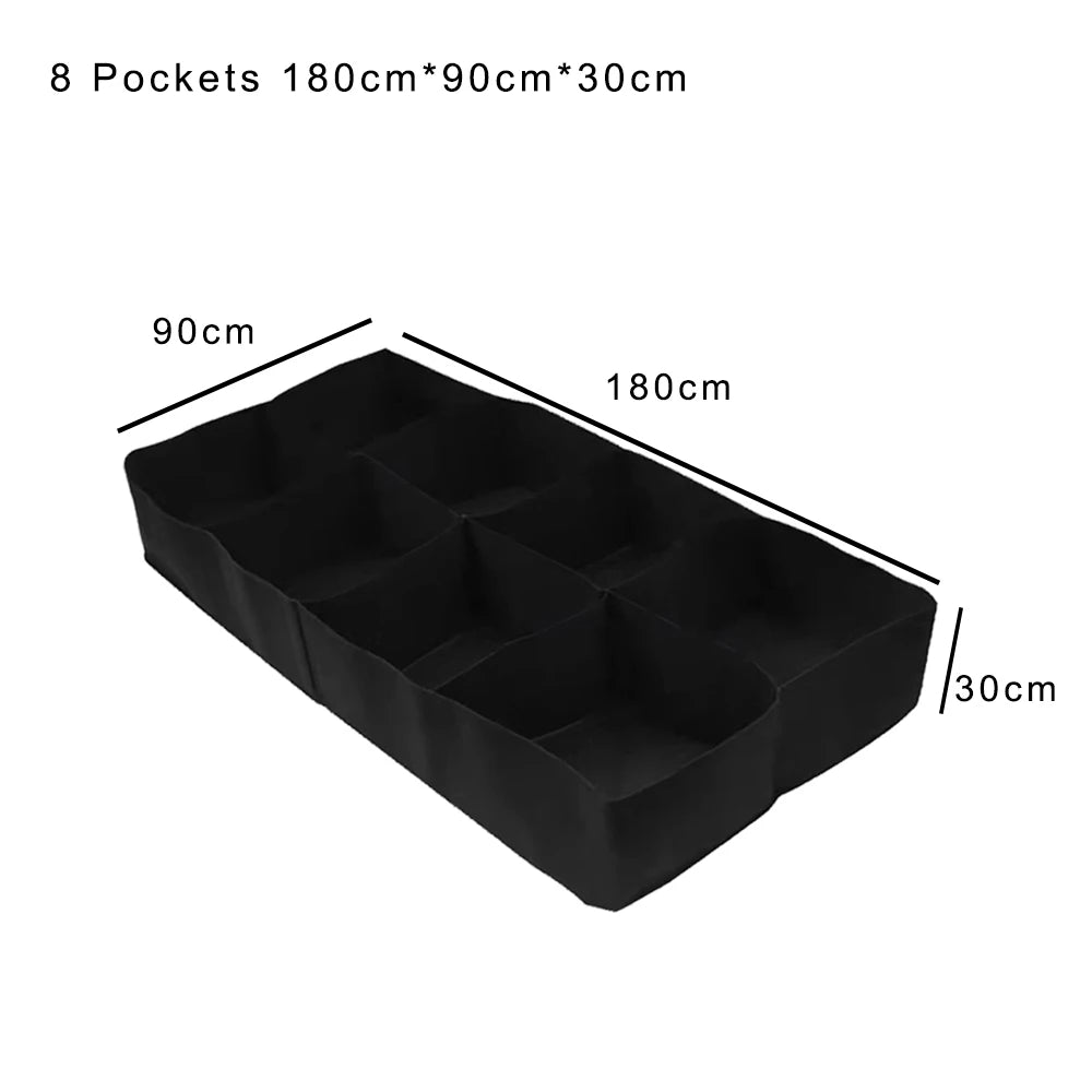 Flowerpot Breathe Cloth Rectangular Planting Bag For Vegetables Flowers Raised Garden Bed Felt 4/8 Pockets Multi-grid