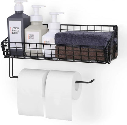 Iron mesh wall mounted kitchen paper rack for hanging exquisite and unique wire mesh large capacity storage space