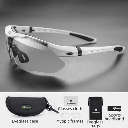 ROCKBROS Photochromic Cycling Glasses Bicycle Outdoor Sports Sunglasses Discoloration Glasses MTB Road Bike Goggles Bike Eyewear