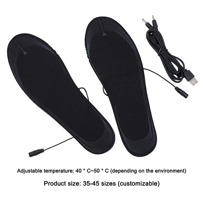 USB Heated Shoe Insoles Electric Foot Unisex Warming Pad Feet Warmer Sock Mat Winter Outdoor Sports Heating Insole Winter Warm