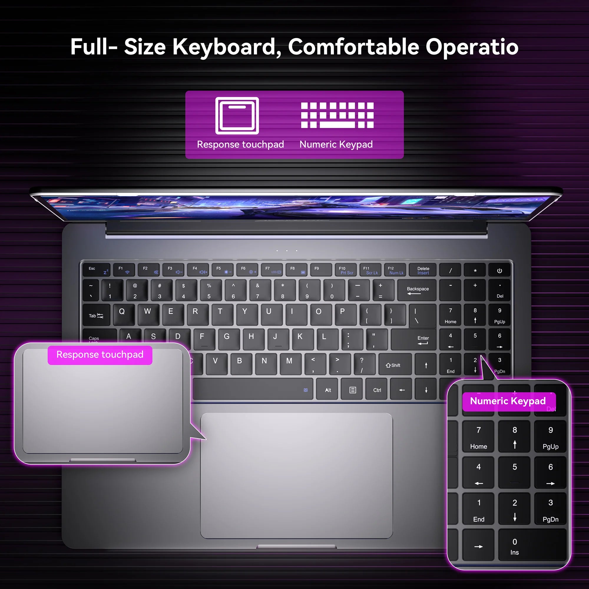 ACEMAGIC Laptop Intel N97 Ultra Thin Office  RAM 16GB SSD 512GB Portable Laptop DDR4 1920 * 1200 HD Display 60HZ