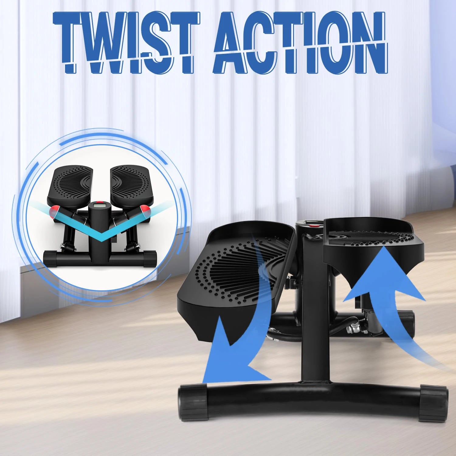 Stair Stepper with Resistance Upgraded Stair Stepper Machine with 10DB Super Quiet Powered Twist Stepper for Full Body Workout