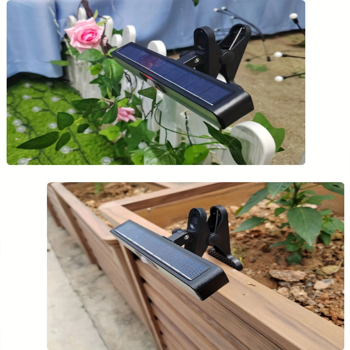 1/2PCS Super Bright Solar Clip-On Landscape Light Portable Solar Powered Security Light Outdoor Waterproof Solar Fence Light New