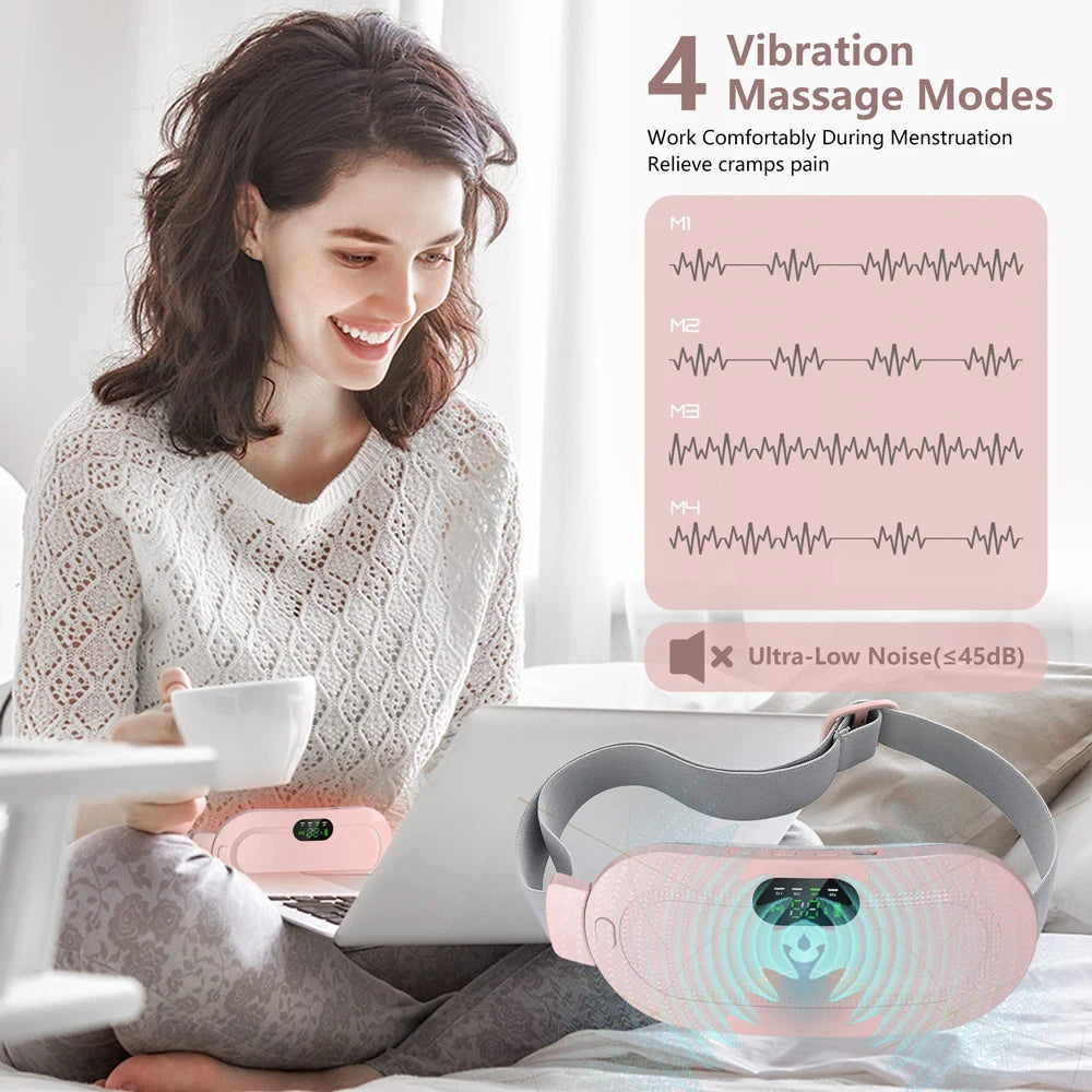Menstrual Heating Pad Warm Palace Belt Relieve Menstrual Pain Hot Compress Massager Uterus Cold Dysmenorrhea Relieving Belt
