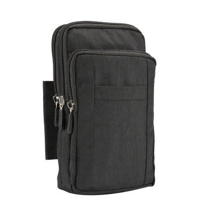 Outdoor Phone Carrying Case Pouch Nylon Crossbody Shoulder Cell Phone Holster Waist Belt Wallet Bag with Carabiner