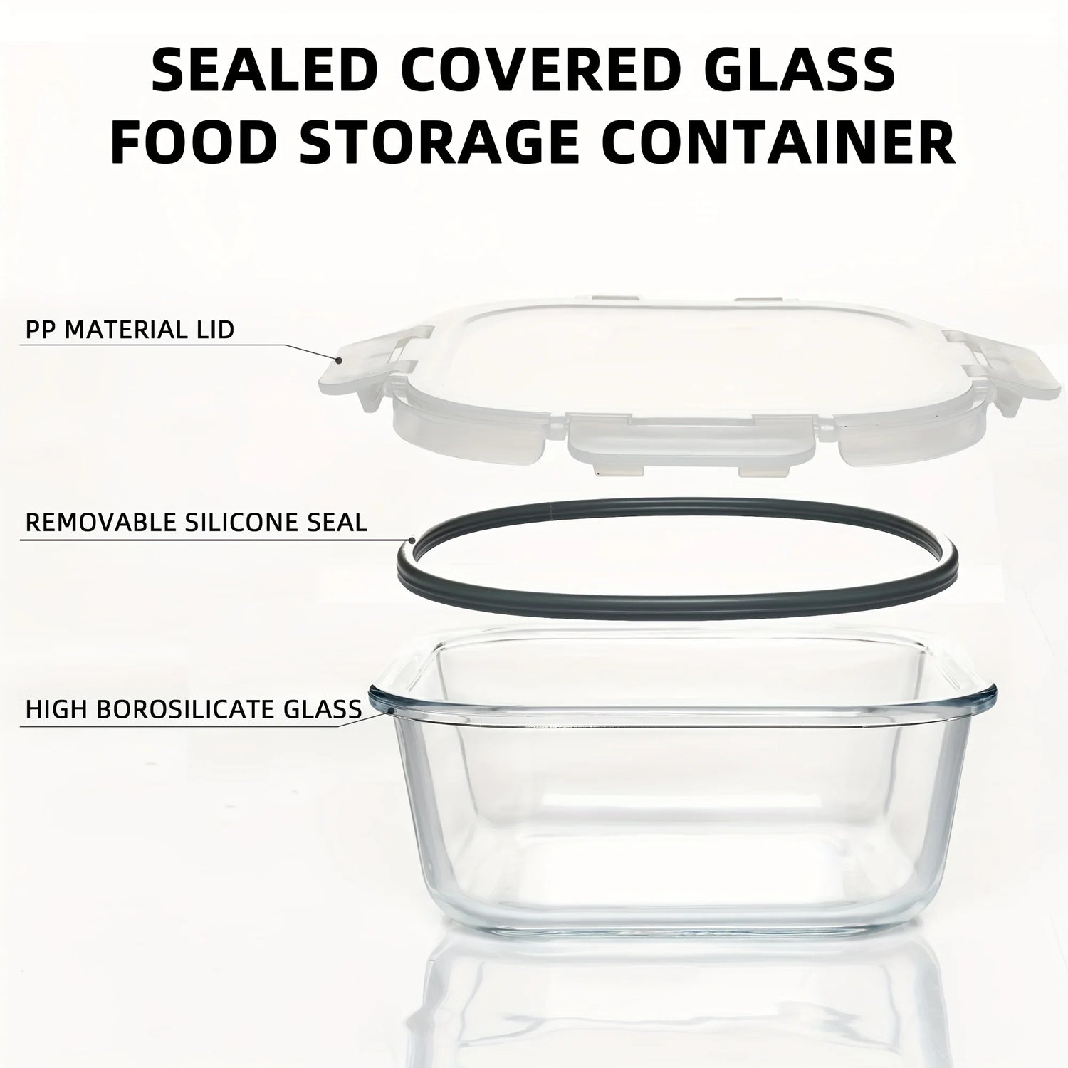 24PCS (12containers+12lids) High Borosilicate Glass Food Storage Containers Set - Leakproof Airtight Lids Perfect for Meal Prep