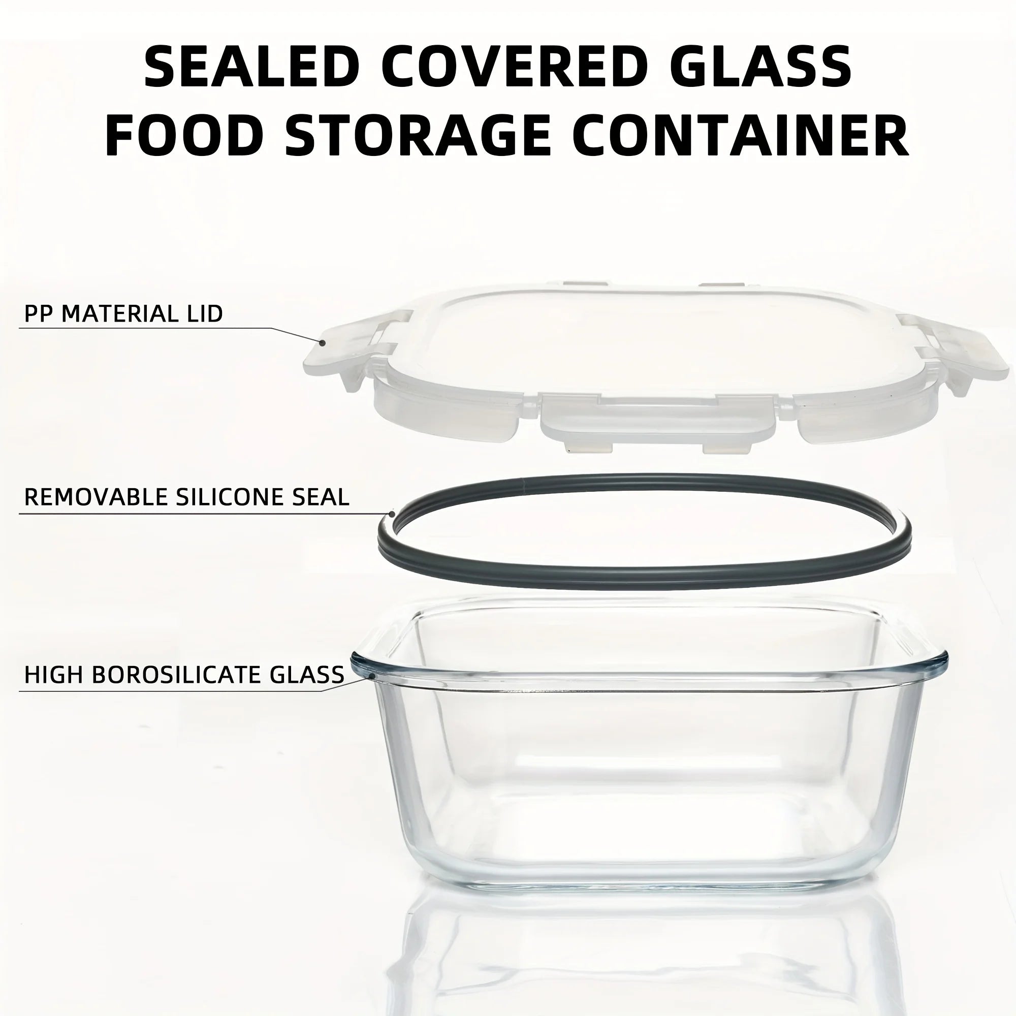 24PCS (12containers+12lids) High Borosilicate Glass Food Storage Containers Set - Leakproof Airtight Lids Perfect for Meal Prep