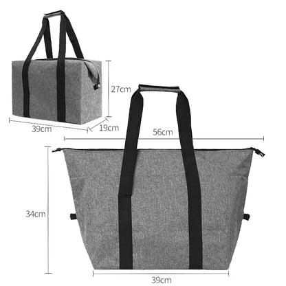 Oxford Cloth Thermal Bag Large Capacity Thickened Thermal Insulation Lunch Bag Portable Folding Outdoor Picnic Ice Bag