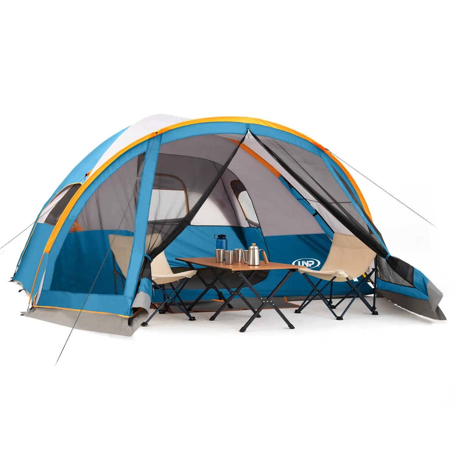 Camping Tent with Screen Room, Portable 6 Person Camping Tent, Family Dome Tent for Camping Outdoor - 14&