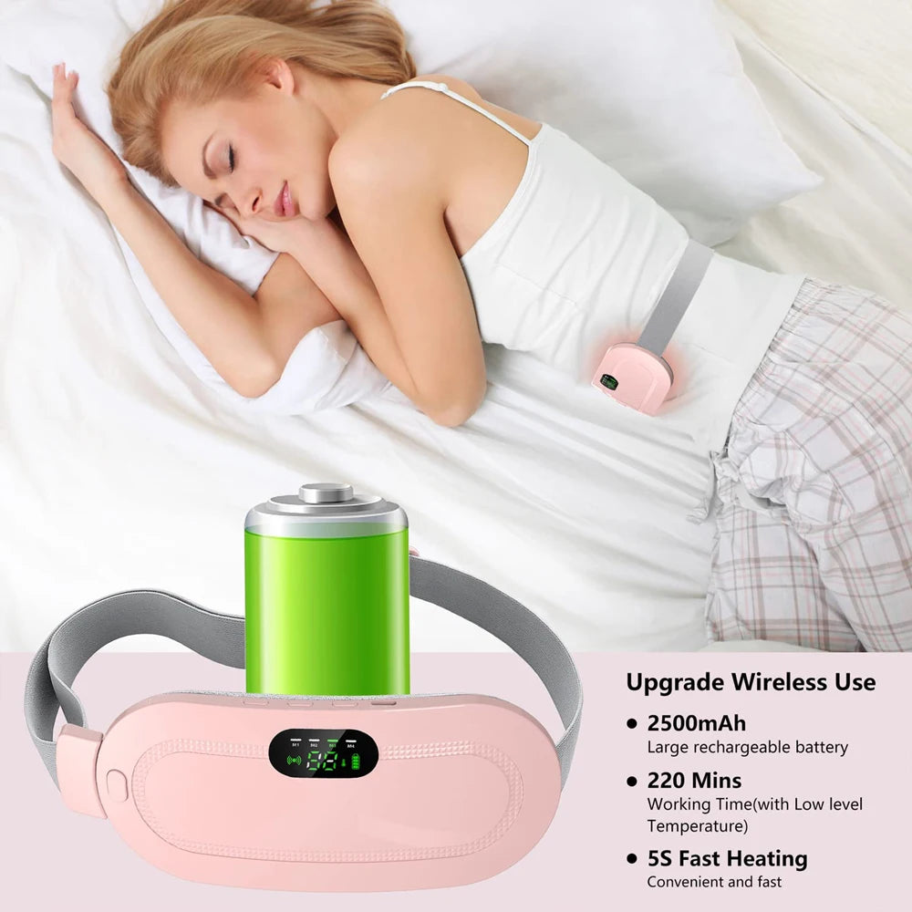 Menstrual Heating Pad Warm Palace Belt Relieve Menstrual Pain Hot Compress Massager Uterus Cold Dysmenorrhea Relieving Belt