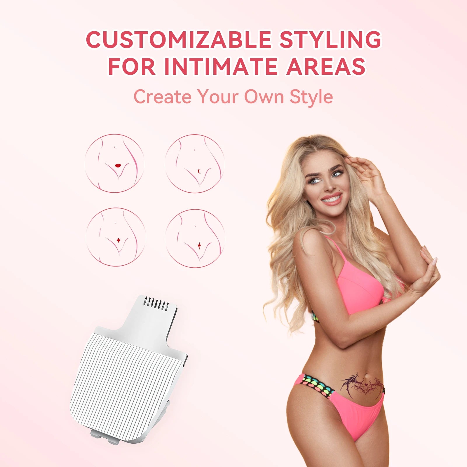 MAXGROOM 2 In 1 Electric Razors for Women Wet/Dry Pubic Hair Trimmer Bikini Trimmer Face Shavers Ladies Body Intimate Clippers
