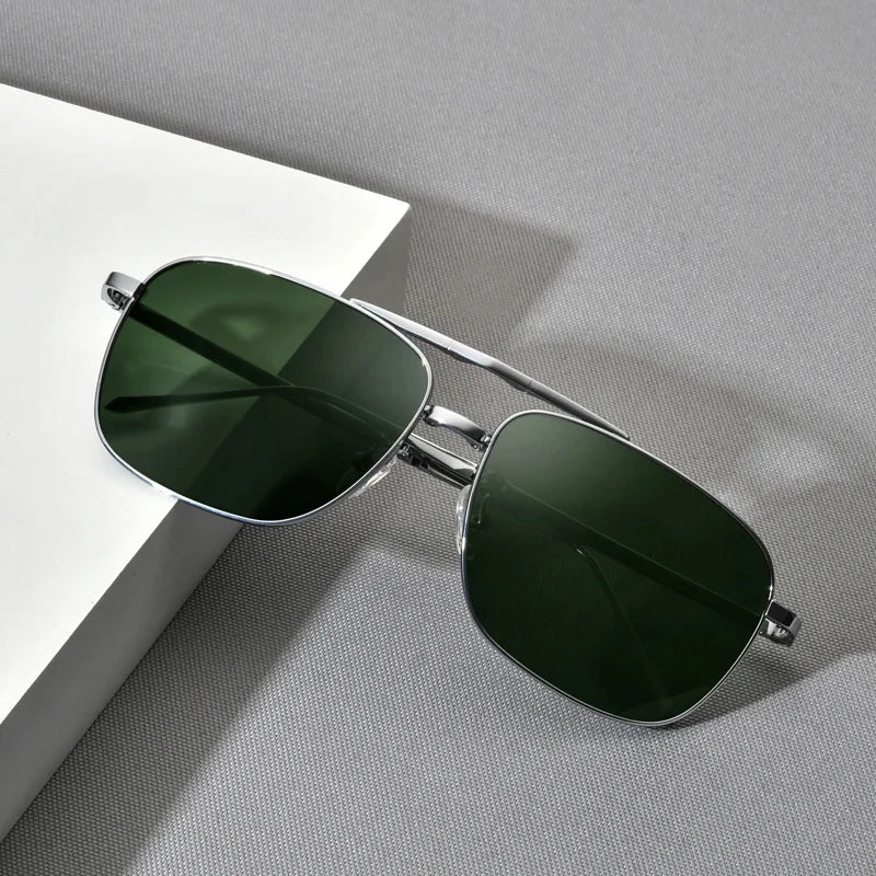 FONEX Pure Titanium Polarized Sunglasses Men Folding Square Sun Glasses for Women Ultralight High-Quality Japanese Shades 839