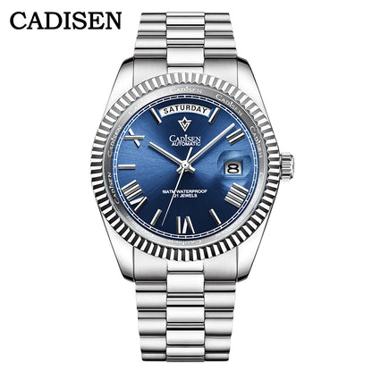 CADISEN C8185 Men Watches Swimming 10Bar Waterproof Screw Crown Japan Miyota Movement Mechanical Watch Newest Version Wristwatch