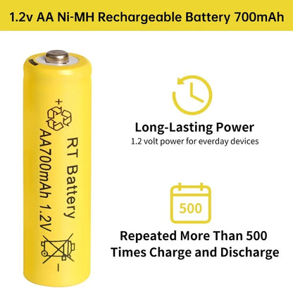10-60PCS 8000mAh 1.2V AA Ni-MH Rechargeable Battery, Suitable for Remote Control, Toy Flashlight, Wireless Keyboard, Mouse