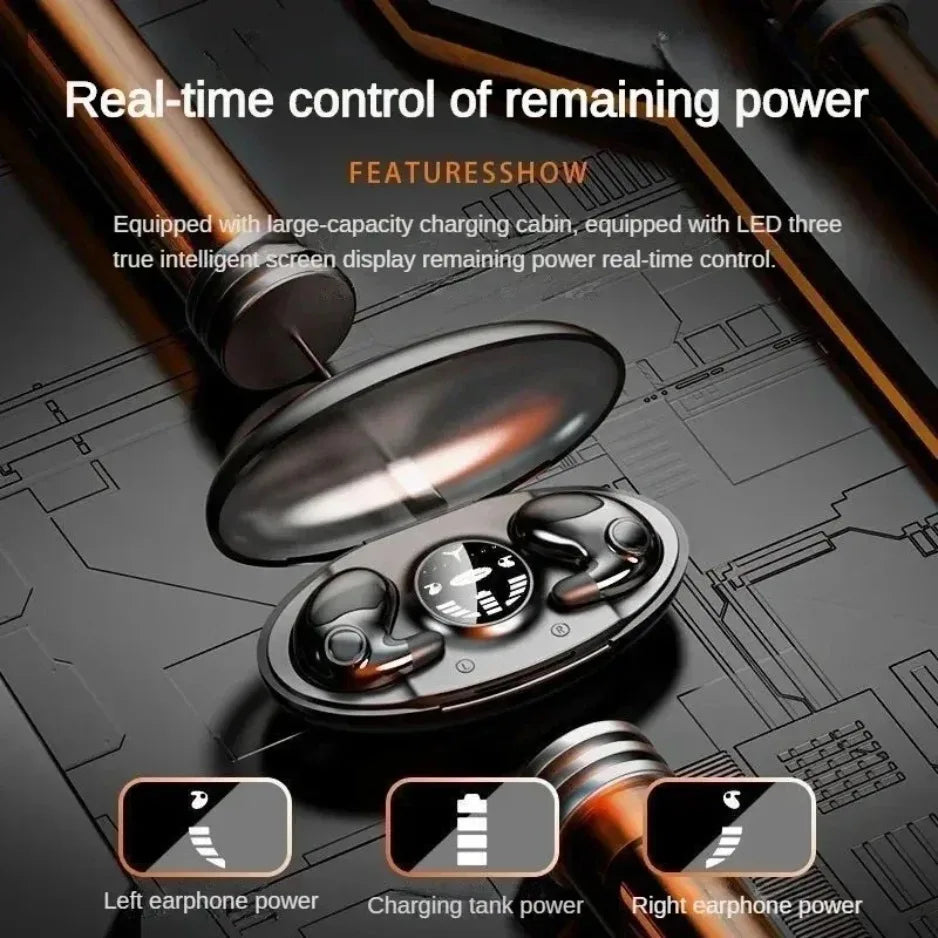 HiFi Stereo Sports Wireless Headsets Mini Bluetooth 5.3 Earphones ENC Noise Cancelling Earbuds Invisible Sleep Headphones