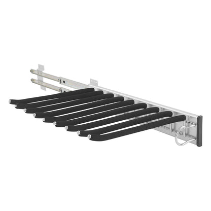 Bymaocar 46*32.5cm Pull Out Trousers Rack, Sliding Pants Rack, 9-rod Side Mounted Trouser Hanger