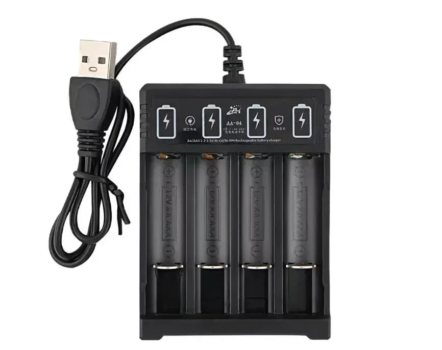 AA +AAA Battery New 1.5VRechargeableBattery AA3800MAH AAA3000 with USBCharger for LED Flashlight Flashlightorelectronicdevices