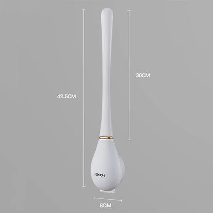 Soft Silicone Toilet Brushes with Hanging Holder Set, Wall-Mounted, Long Handled Cleaning Brush, Hygienic Bathroom Accessories