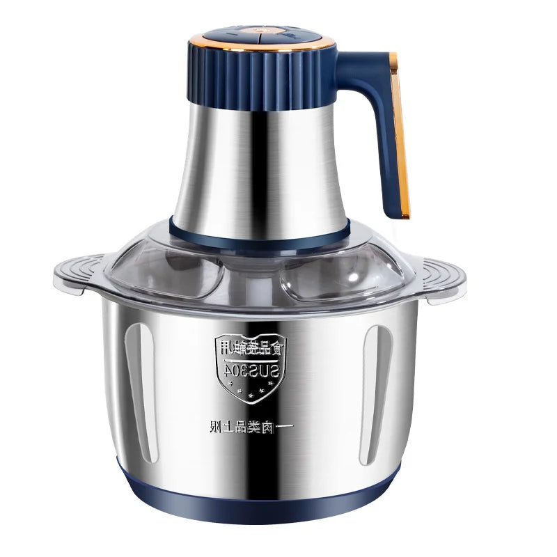 5L Electric Meat Grinders Multifunctional Vegetable Slicer Chopper 304Stainless Steel Food Processor Mixer Machine Kitchen Tool