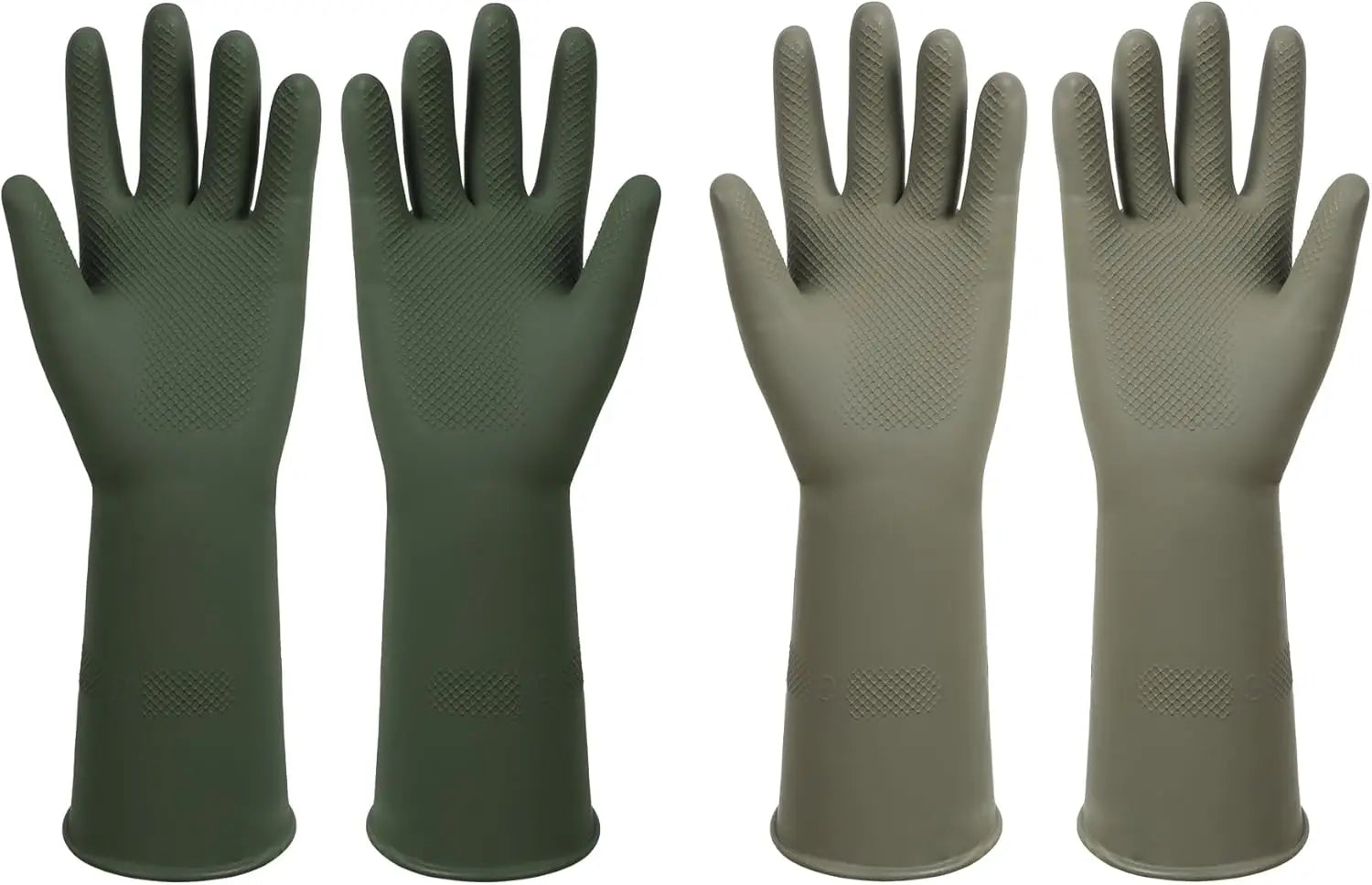 Dishwashing Rubber Gloves Reusable Kitchen Gloves 2Pairs Cleaning Gloves for Washing Dishes Long-lasting&amp;Non-Slip