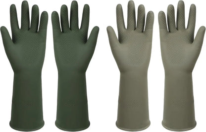 Dishwashing Rubber Gloves Reusable Kitchen Gloves 2Pairs Cleaning Gloves for Washing Dishes Long-lasting&amp;Non-Slip