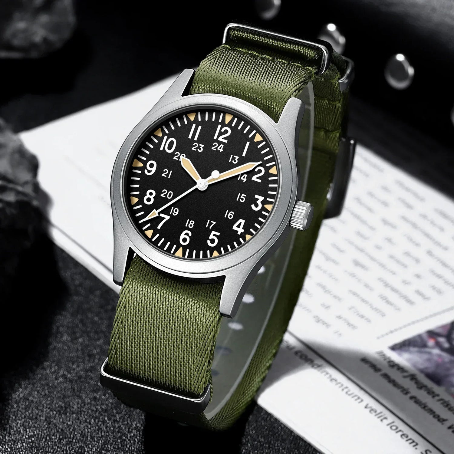 MILITREK 2025 New Men Quartz Watch VH31 37mm Military Waterproof 100M Sapphire Glass Luminous Stainless Steel Reloj Hombre