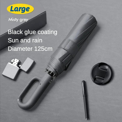 Windproof Automatic Folding Umbrella, 125CM Diameter Large Rain Umbrella, Sun UV UPF50+ Protection Umbrellas for Man and Women