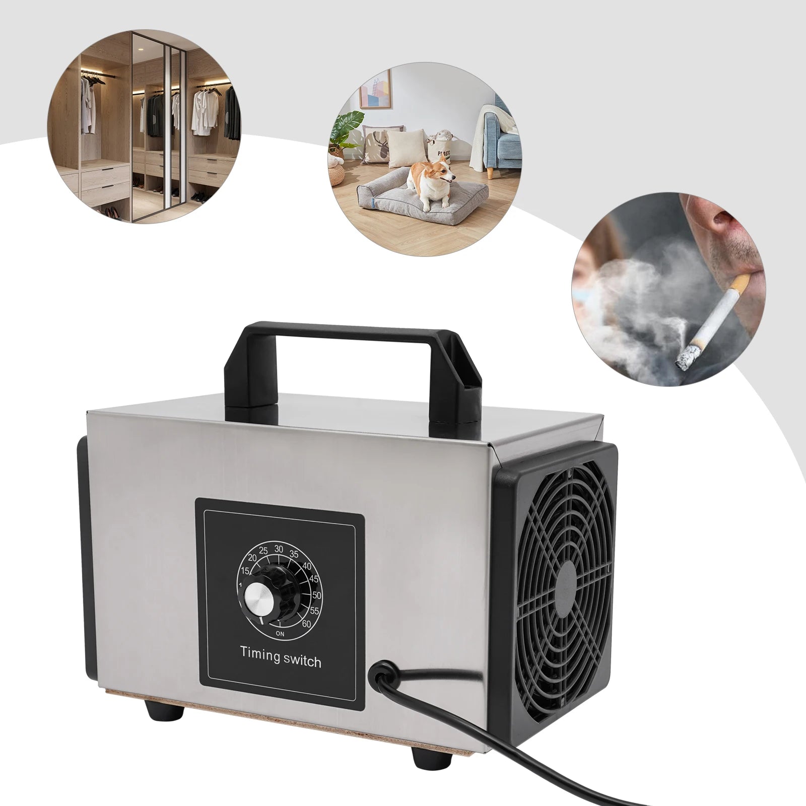 Ozone Generator Ozone Odor Eliminator Odor Removal Air Purifier  120W  110V US Standard